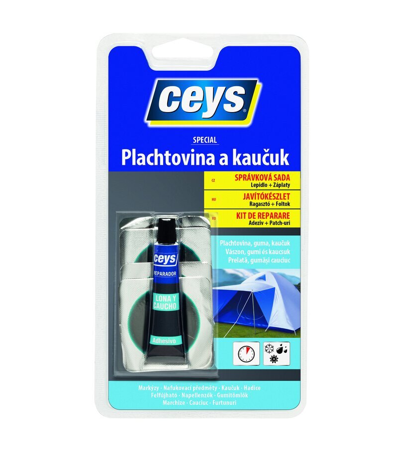 CEYS Lepidlo na plachtovinu a kaučuk 7 ml + 4 záplaty