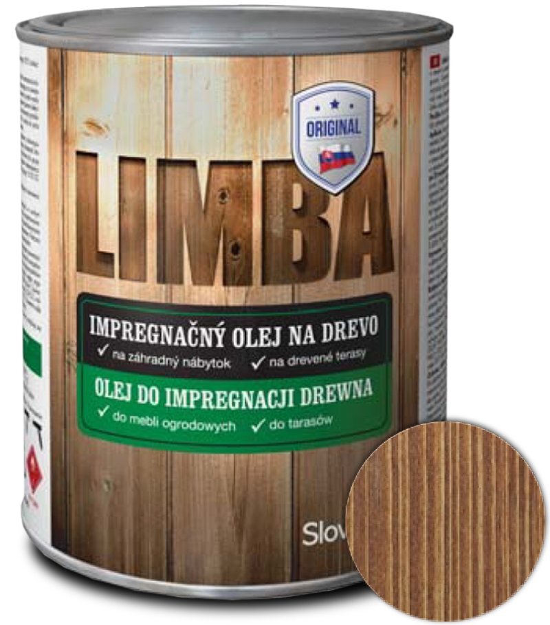 SLOVLAK LIMBA impregnačný olej na drevo Teak 2,5 l