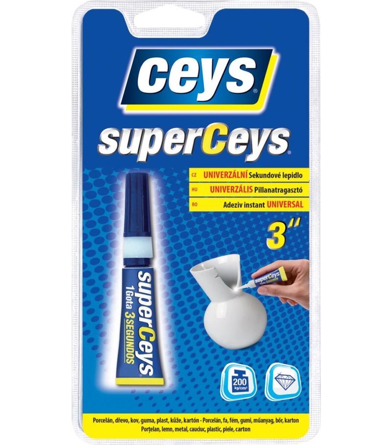 CEYS Superceys sekundové lepidlo 3 g (transparentné)