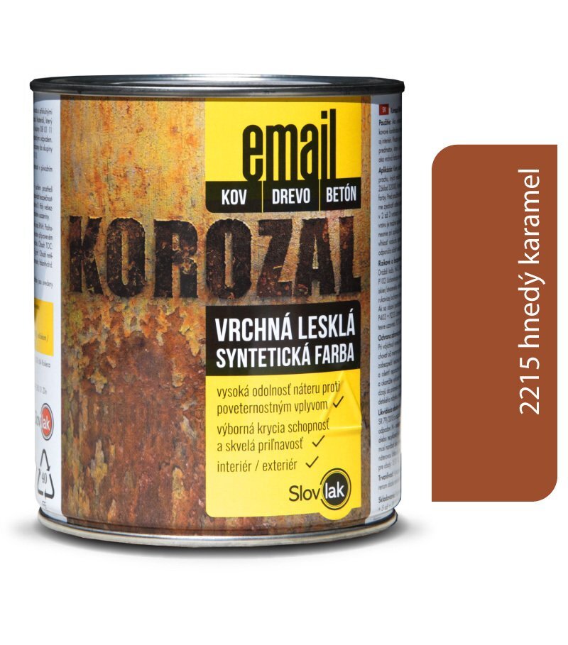 Slovlak Korozal Email 2215 — hnedý karamel, 0,75 kg