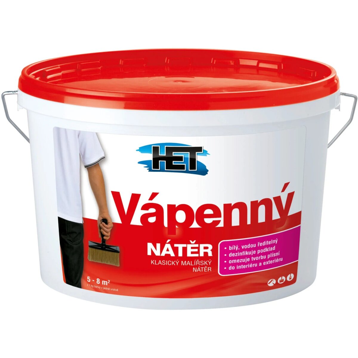 HET vápenný náter 6 kg, biely