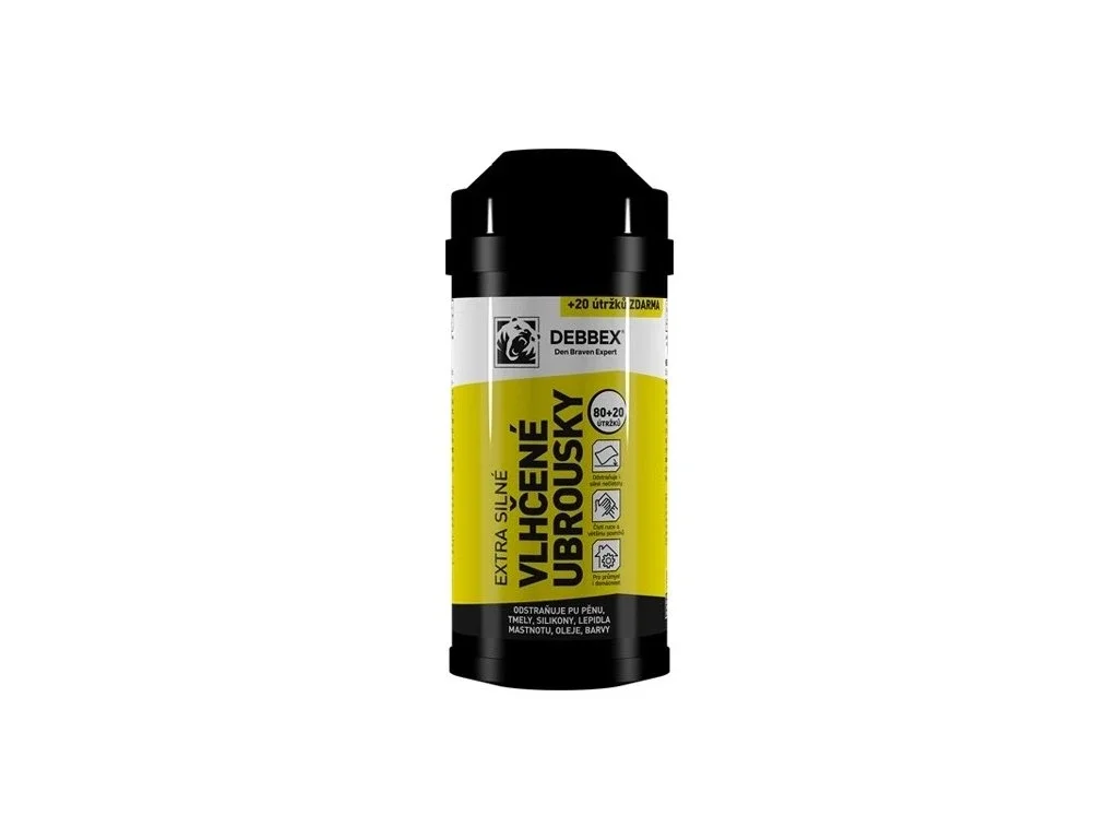DEBBEX extra silné vlhčené obrúsky 100 ks (250 x 200 mm)