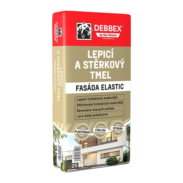 Den Braven Fasáda Elastic - lepiaci a stierkový tmel, 25 kg
