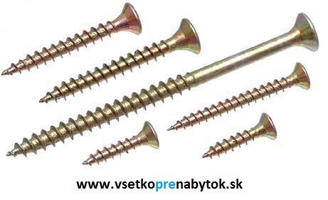 Skrutka do dreva 3,5 x 30 mm, zapustená hlava