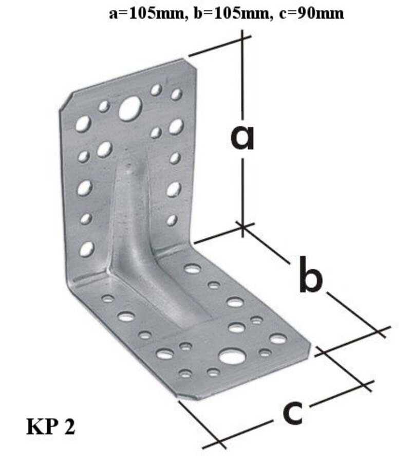 Domax KP2 uholníková spojka 105×105×90×2,5 mm