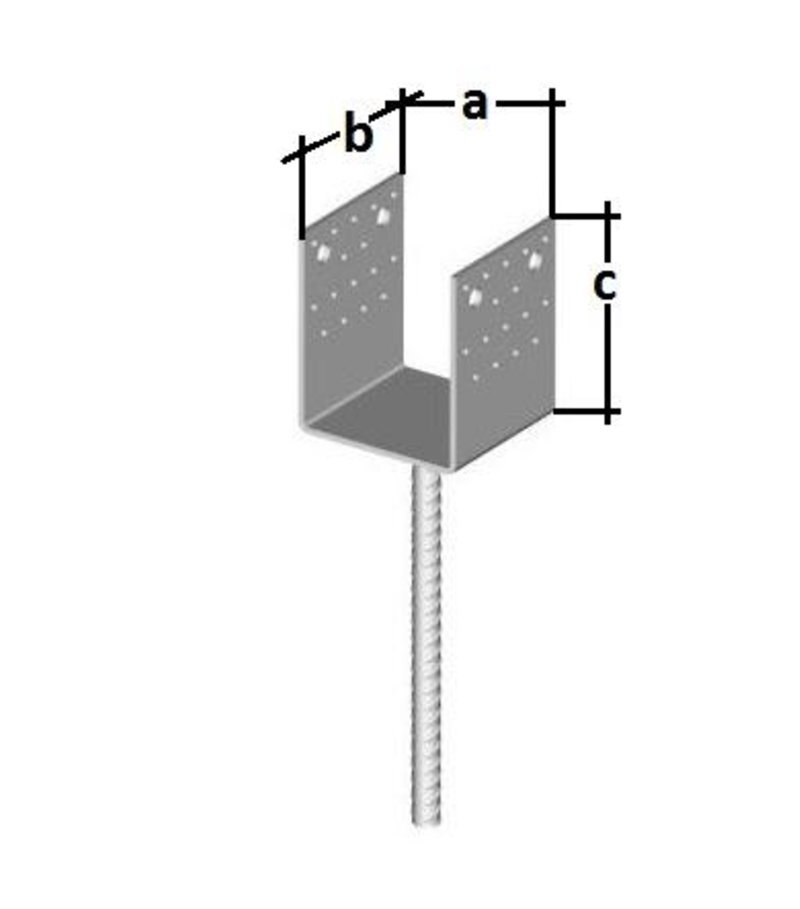 Nosník stĺpa (U) na roxore 120 mm, Ø20 mm