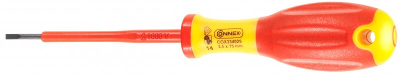 Connex VDE elektrikársky plochý skrutkovač 2,5 x 75 mm