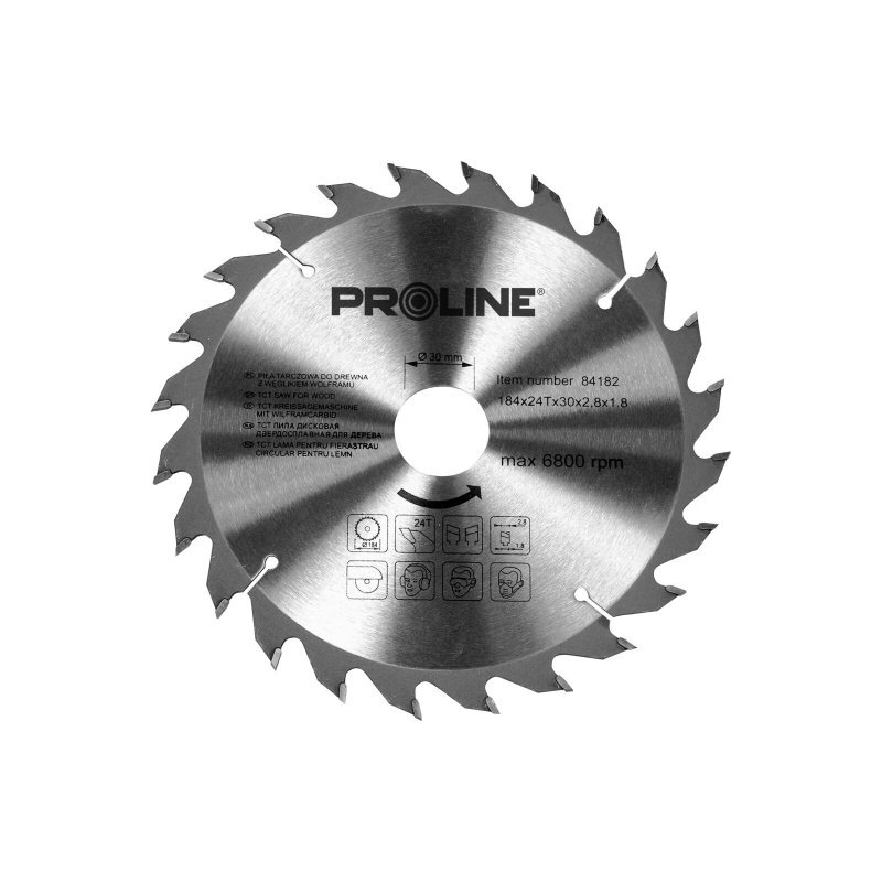 PROLINE kotúč pílový 184 mm, 60 zubov, tvrdokovové zuby, upínací otvor 20 mm