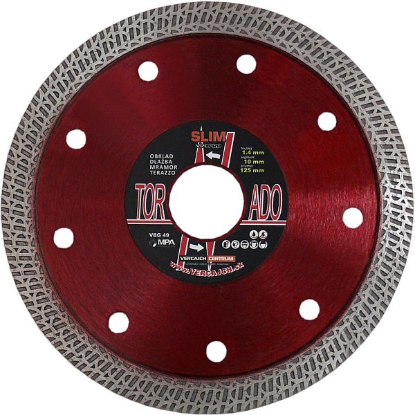 Diamantový kotúč TORNADO SLIM 125 x 22,2 mm, hrúbka 1,4 mm