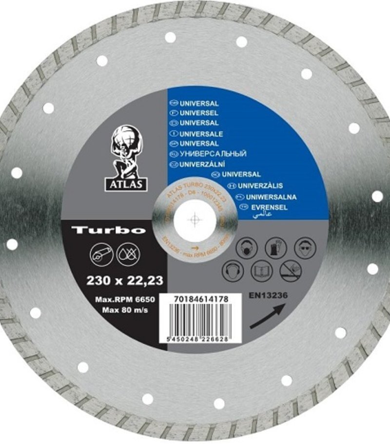 Diamantový kotúč ATLAS Turbo 125 x 2,6 x 22,23 mm