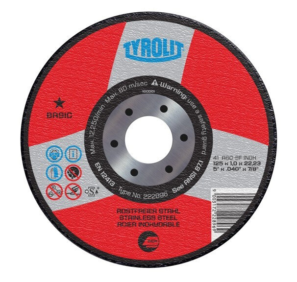 Tyrolit rezací kotúč Basic 2v1 115 x 1,6 x 22,23 mm A46-BF (oceľ/nerez)
