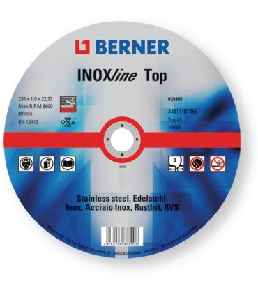 Berner INOXline TOP – rezný kotúč na kov 125 x 1,0 x 22,23 mm