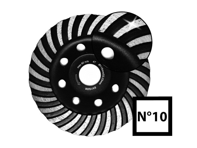ABRABORO diamantový turbo kotúč na betón 125 x 22,23 mm (No.10)
