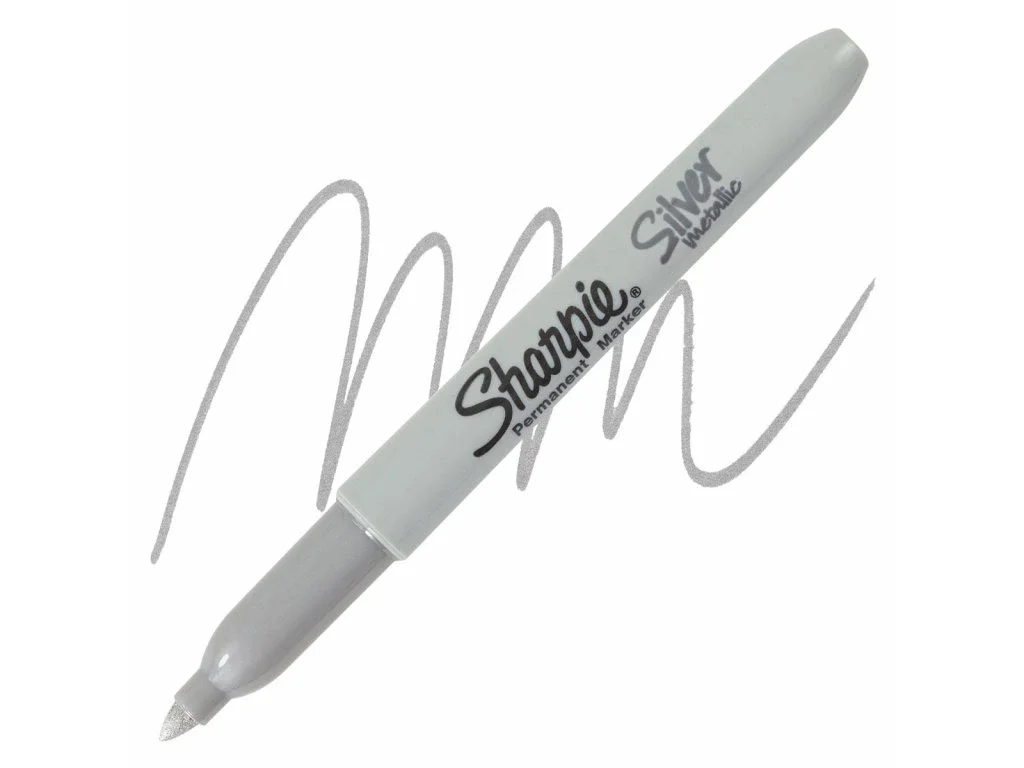 Sharpie Metallic Fine permanentný popisovač, strieborný