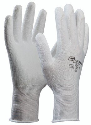 GEBOL Micro Flex ochranné pracovné rukavice, veľkosť 9 (L), biele