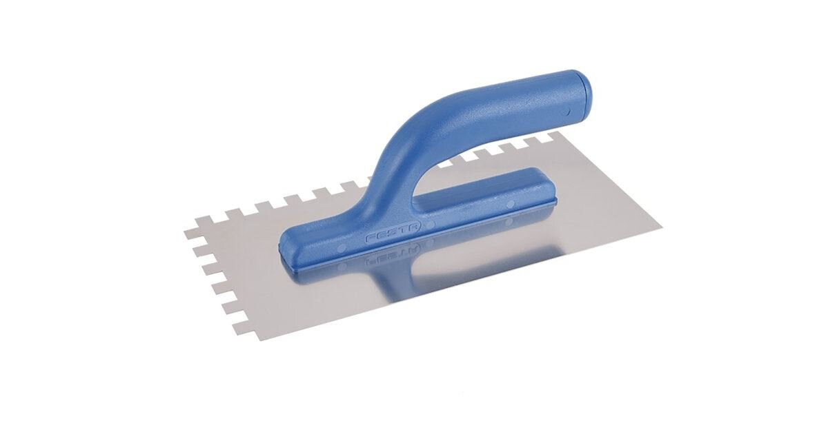 FESTA Hladítko nerezové zubové 280×130 mm, zub 10 (E10), PVC rukoväť