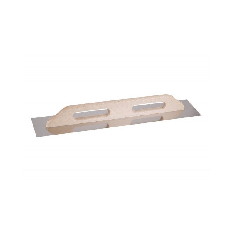 Hladítko nerezové rovné 680 x 130 mm, hrúbka plechu 0,7 mm, drevená rukoväť