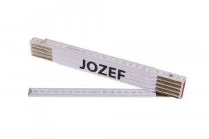 Drevený skladací meter 2 m JOZEF (biely)