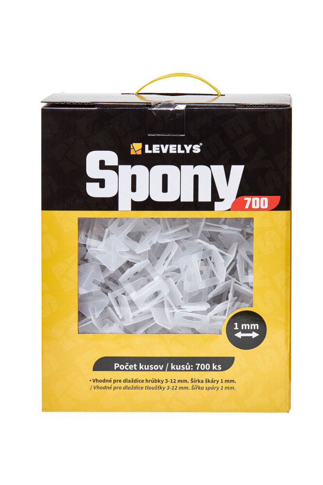 Levelys dištančné spony na nivelizačný systém 1 mm, 700 ks