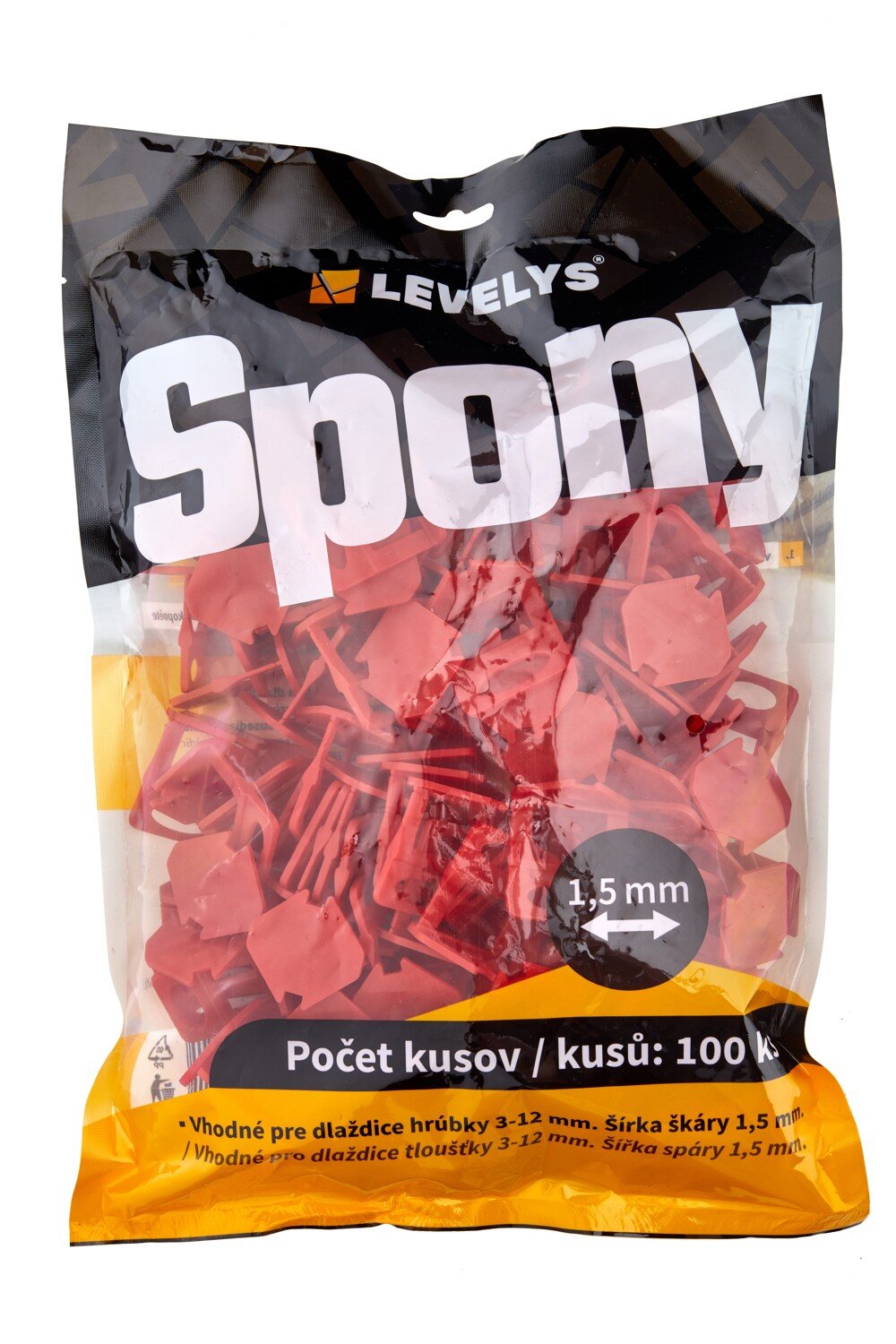 LEVELYS dištančné spony 1,5 mm, 100 ks