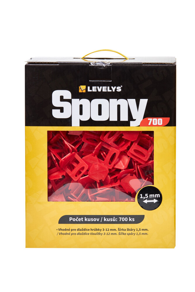 LEVELYS nivelačné spony 1,5 mm, 700 ks