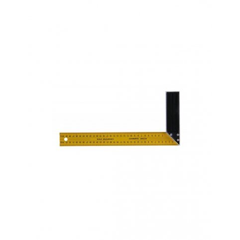 Príložný stolársky uholník 250 x 130 mm, hliníkový, žltý