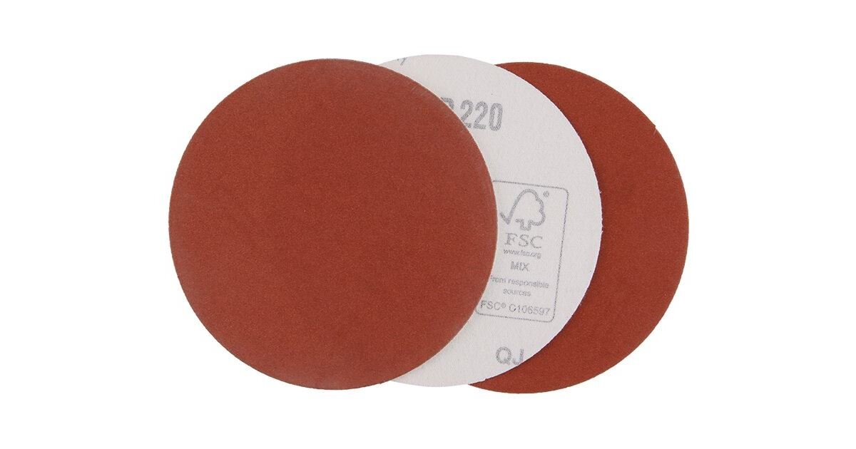 Brúsny papier P220 Ø125 mm, 3 ks, suchý zips