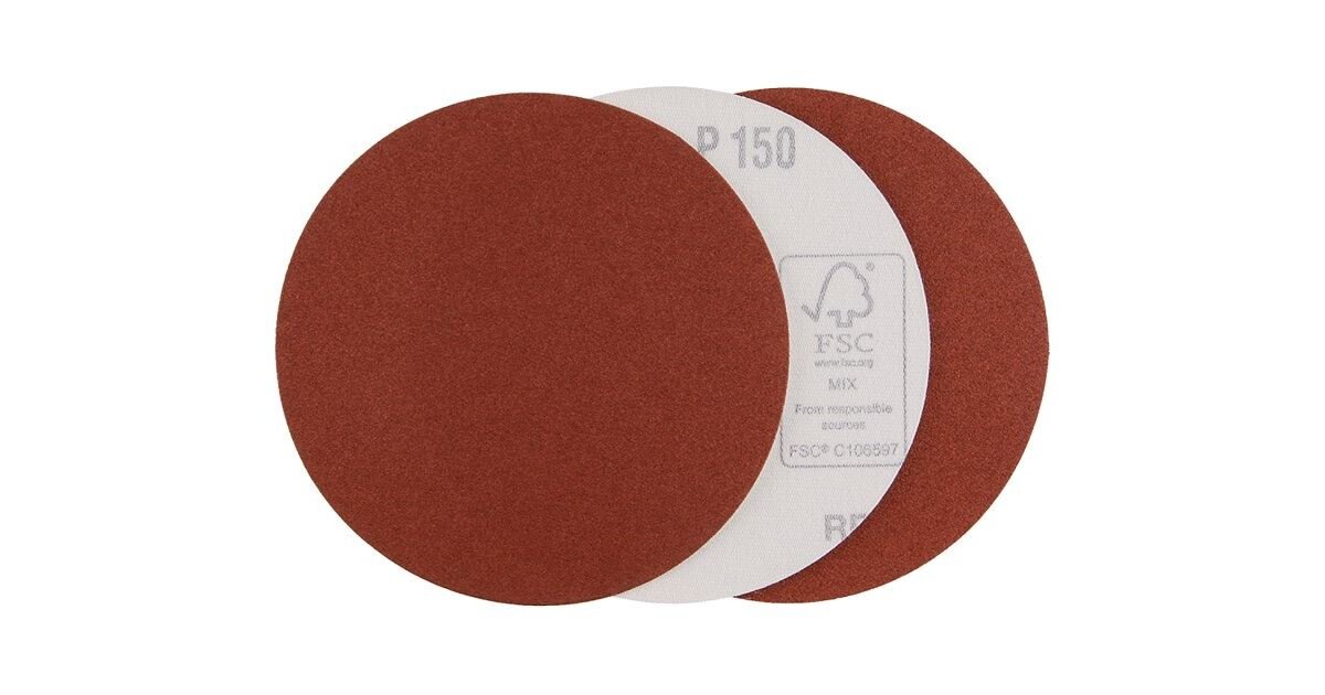 Brúsny papier (výsek) 125 mm, P150, suchý zips, 3 ks