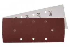 Brúsny papier 93 x 230 mm, P80, 8 otvorov, 5 ks