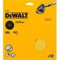 DeWALT DT3169 brúsny kotúč 225 mm P80, suchý zips, 10 ks