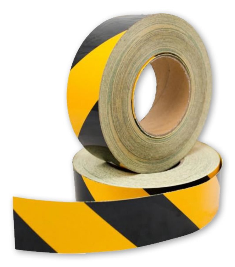 HASOFT výstražná samolepiaca PVC páska 50 mm x 33 m, žlto-čierna