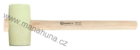 Palička gumová CONNEX 90 mm, drevená násada, krémovo-biela