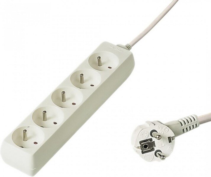 Baupro predlžovací prívod 3 m, 5 zásuviek, 1,5 mm², 16 A