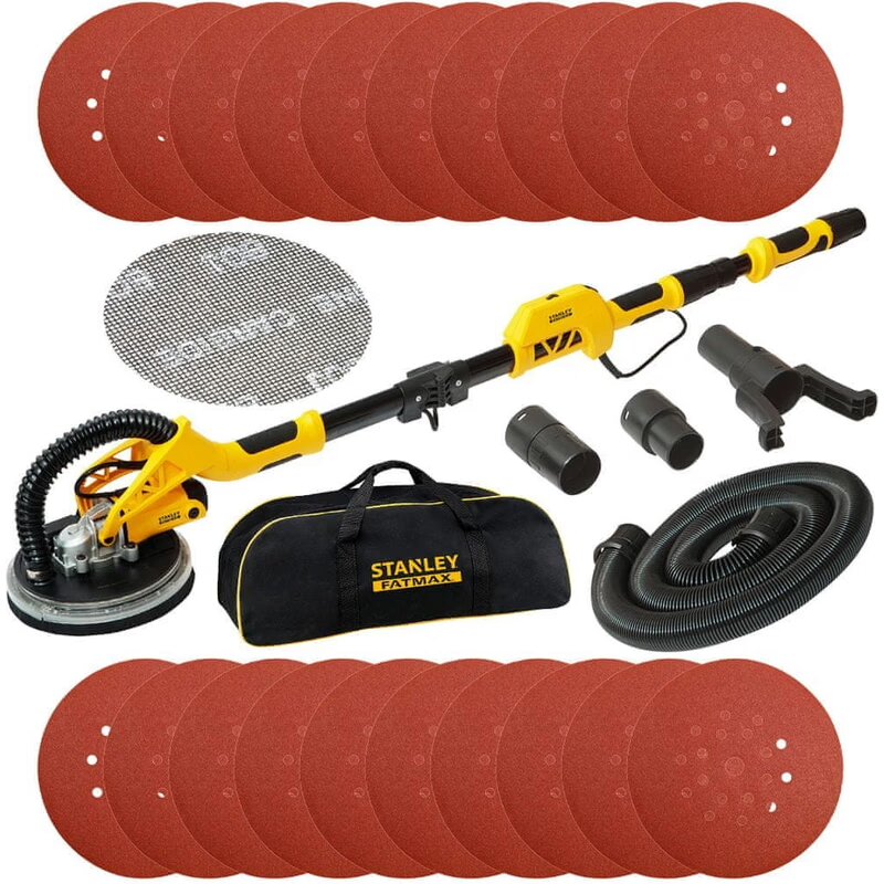 Stanley FATMAX excentrická brúska na sadrokartón SFMEE500S, 750 W, brúsny tanier 215 mm, teleskopická