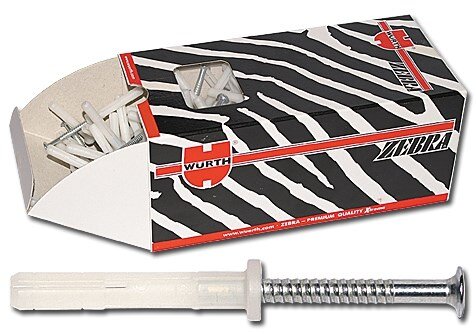 Würth Zebra predmontovaná hmoždinka s klincom 6 x 40 mm