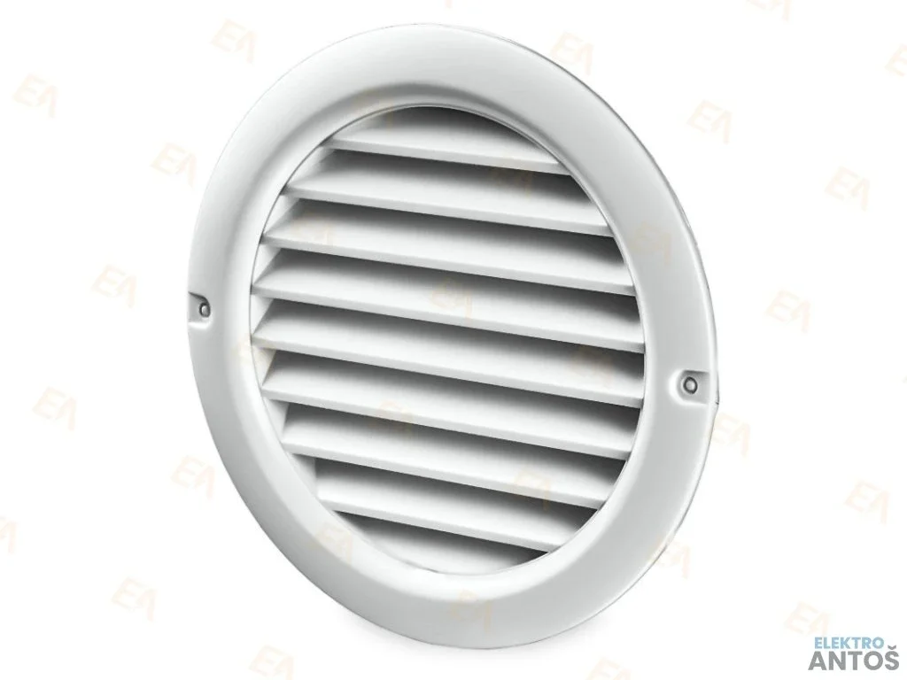 VENTS MV 100bVs – okrúhla vetracia mriežka Ø100 mm, biela