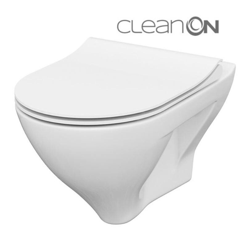 Cersanit Mille SET B291 - závesná WC misa CleanOn s duroplastovým sedátkom Slim SoftClose