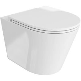 Závesné WC Lirio bez splachovacieho kruhu s WC sedadlom, biele
