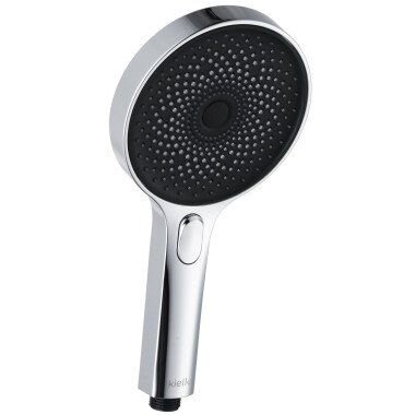 KIELLE Oudee sprchová hlavica 130 mm, 3 prúdy, chróm/čierna