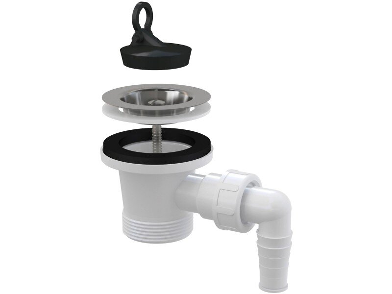 Alcadrain drezová výpusť A33P 6/4" s nerezovou mriežkou Ø70 mm