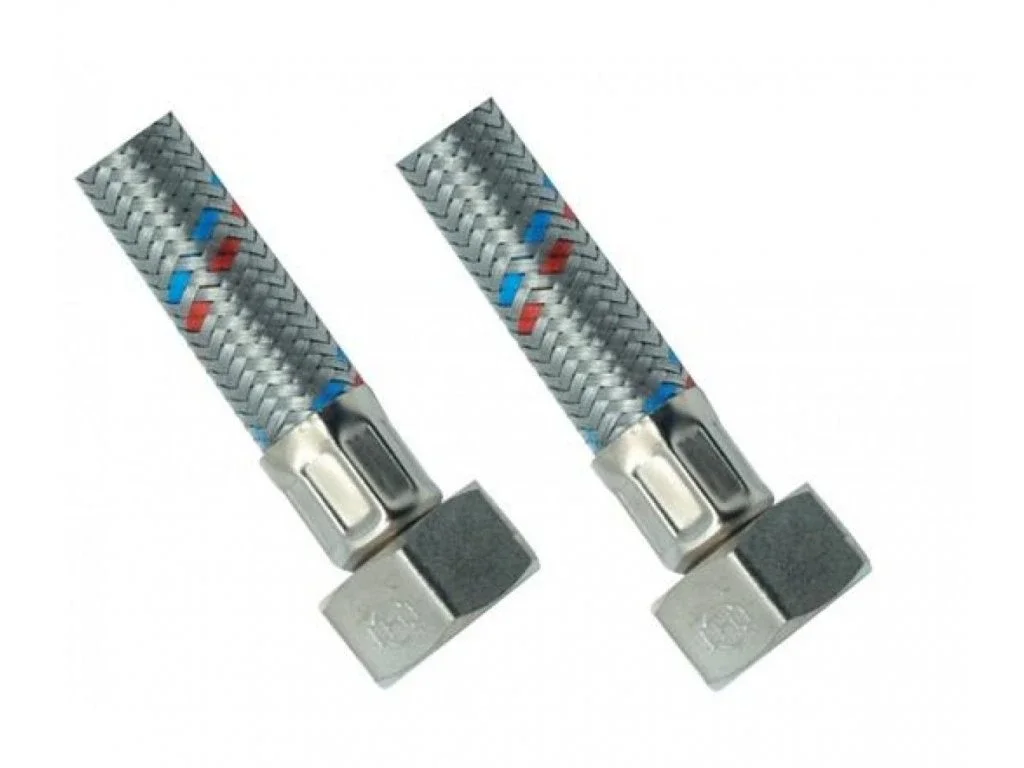 Flexi hadica 3/8" × 3/8" (FF), 100 cm, nerezový oplet