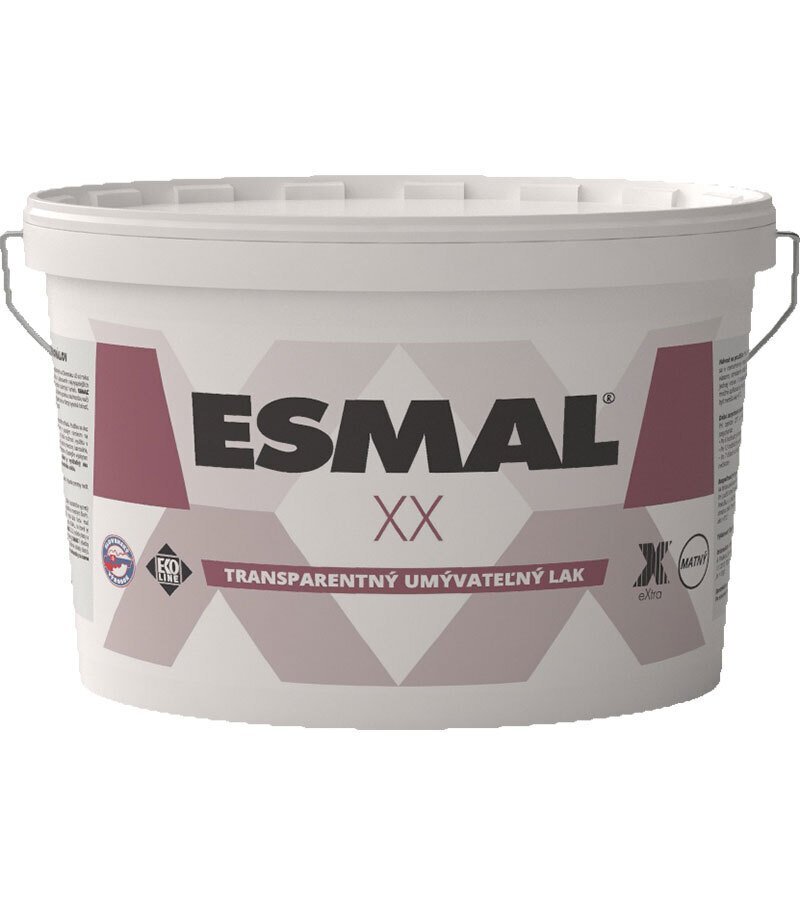 Esmal XX – umývateľný transparentný lak (matný), 1 kg