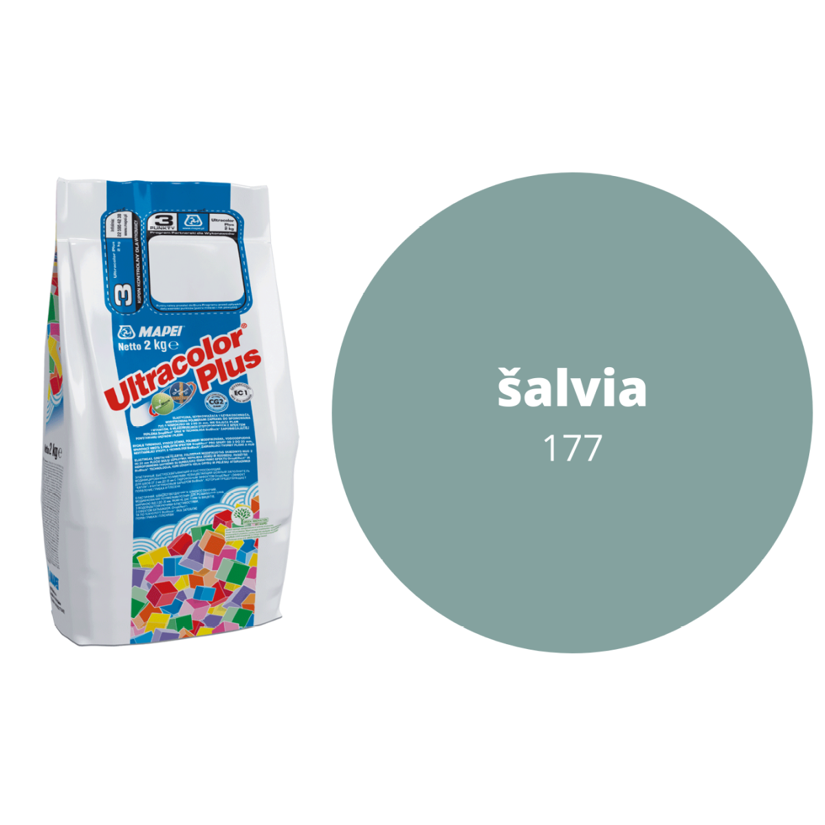 Mapei Ultracolor Plus 177, šalvia (2 kg)