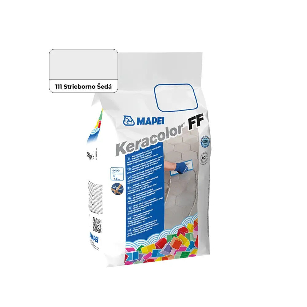 Mapei Keracolor FF 111 škárovacia malta, strieborno šedá, 2 kg