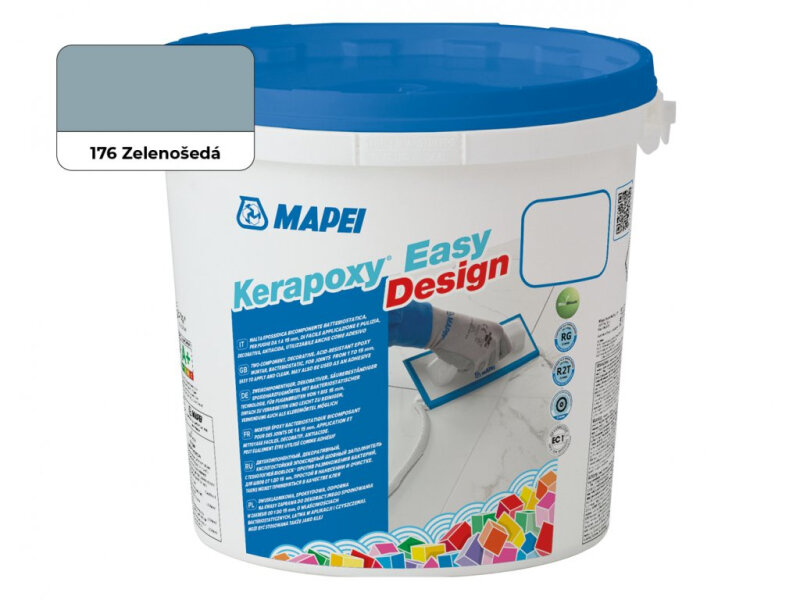 Mapei Kerapoxy Easy Design 176 zelenošedá, 3 kg – epoxidová škárovacia hmota
