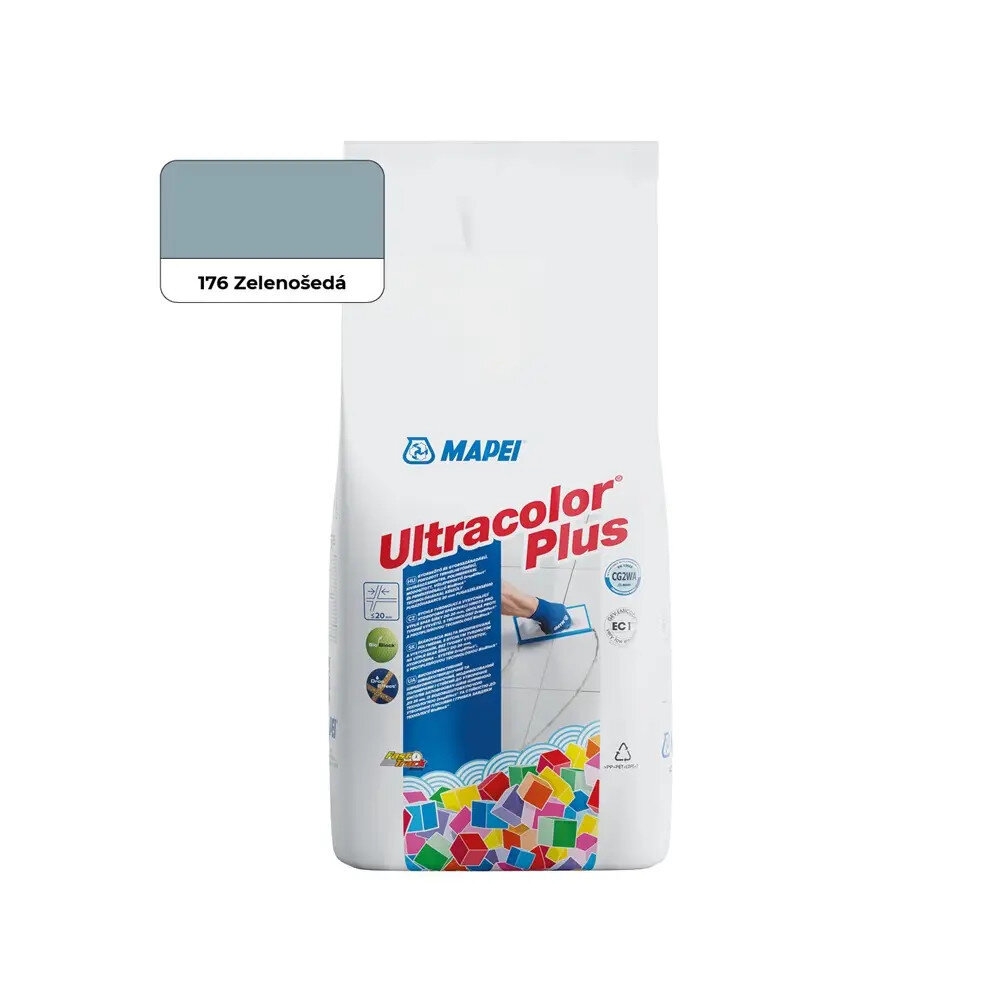 Mapei Ultracolor Plus 176 (zelenošedá) škárovacia hmota 2 kg