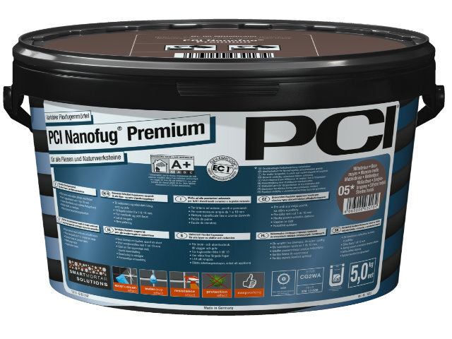 PCI Nanofug® Premium 5 kg – škárovacia hmota č. 21 (svetlosivá)