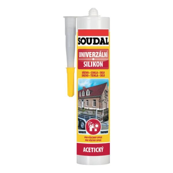 Soudal silikónový tmel univerzálny transparent 280 ml (acetátový)