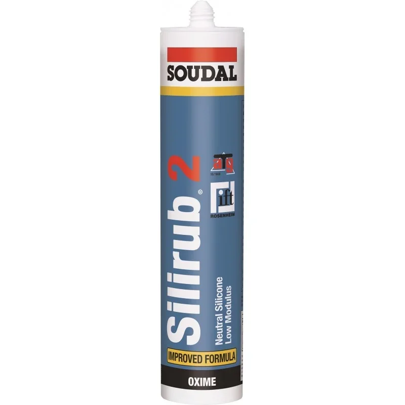 Soudal Silirub 2 – neutrálny oximový silikonový tmel, 300 ml, hnedý