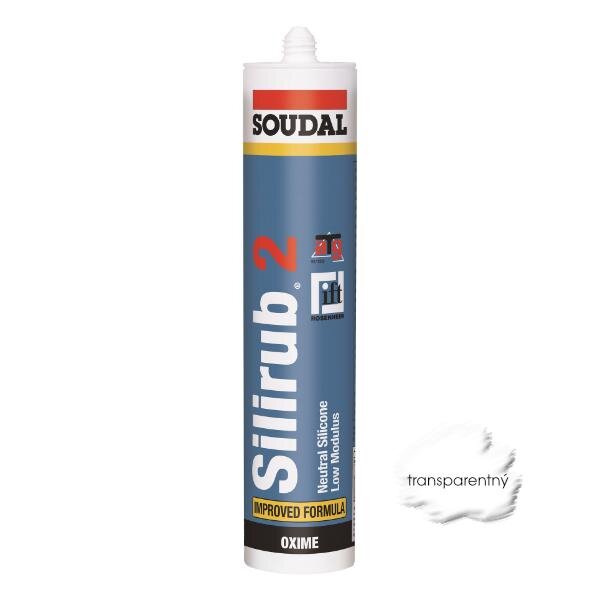 Soudal Silirub 2 neutrálny silikón, transparentný, 310 ml